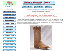 Tablet Screenshot of abilene-boots.com